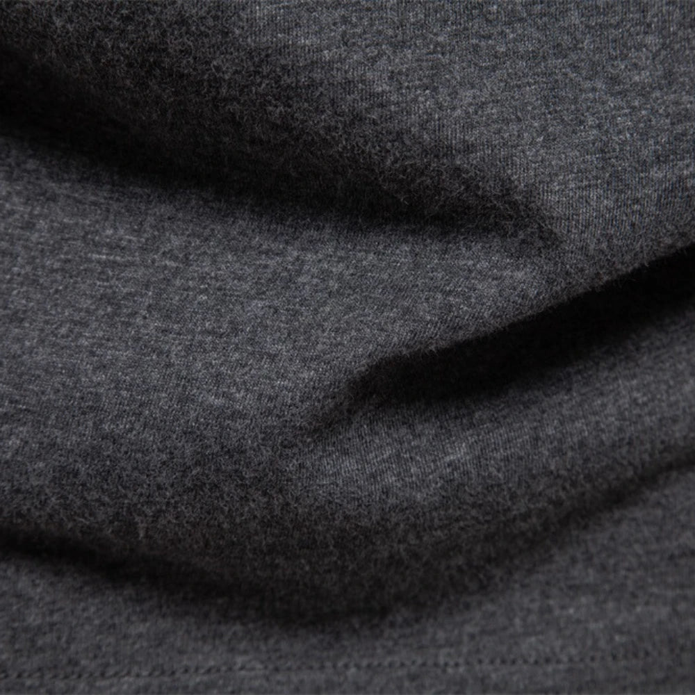 100% Cotton T-Shirt Men Casual Solid Color Long Sleeve Sweater Autumn Fashion High Quality Henley Collar Mens T-Shirts